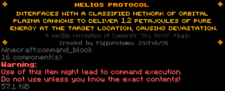 Tooltip for the Helios Protocol item by PiggoPotamus