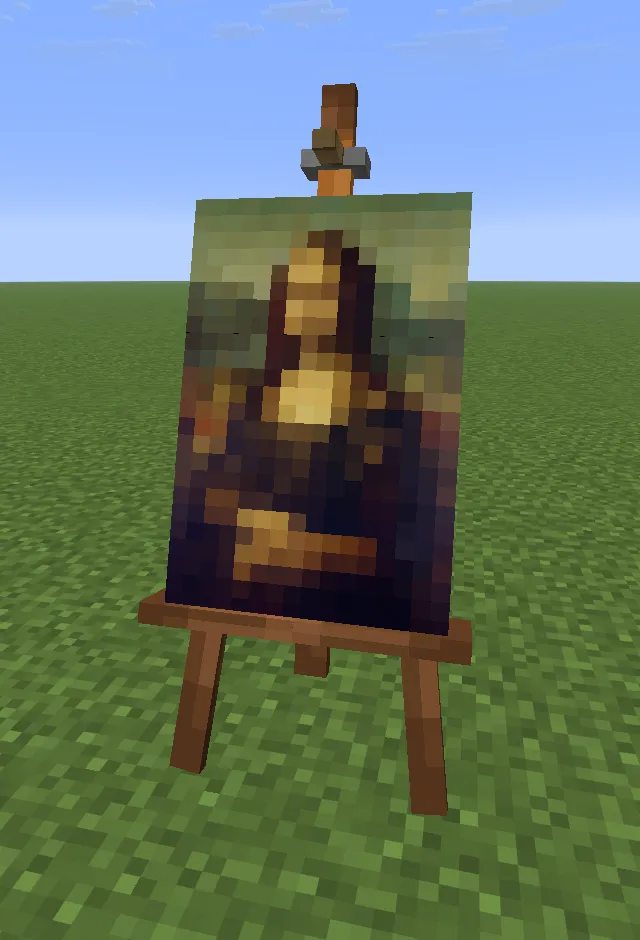 Mona Lisa made with Display Entities and generated by 1ClickProsekunde