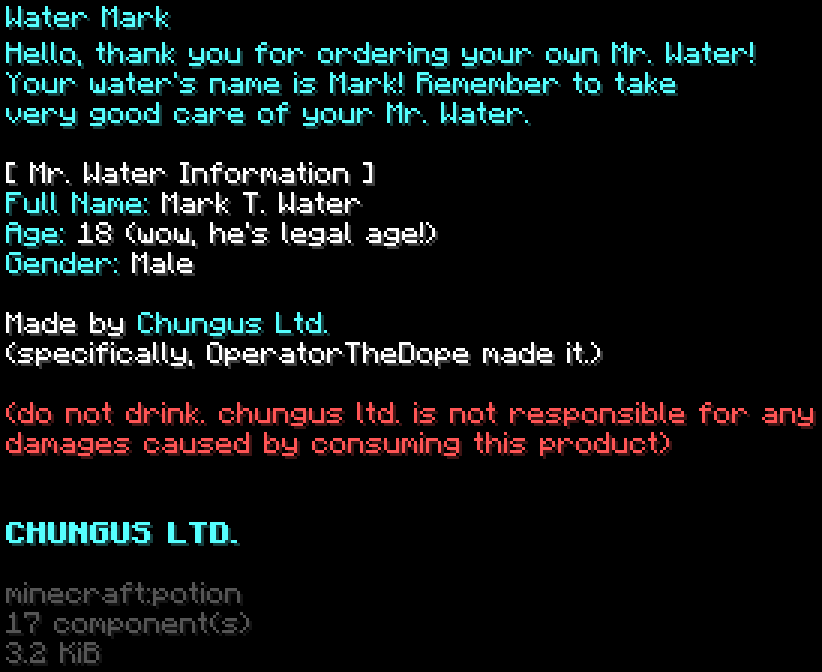 Tooltip for the Water Mark potion by OperatorTheDope